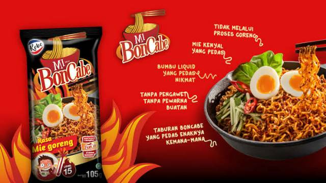 Ready Mie Boncabe Kobe level 15 105gr Ramen Level 30 90gr