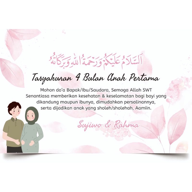 

Stiker Kehamilan 4 bulanan 7 bulanan sticker syukuran selametan