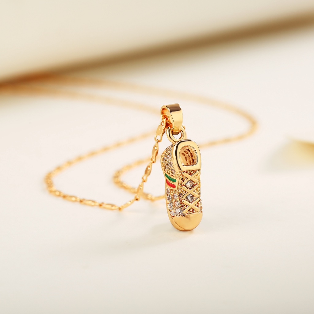 Y366 Kalung Liontin Sepatu Lucu Aksesoris Wanita Kalung Wanita Terbaru 20 Kalung Titanium Anti Karat