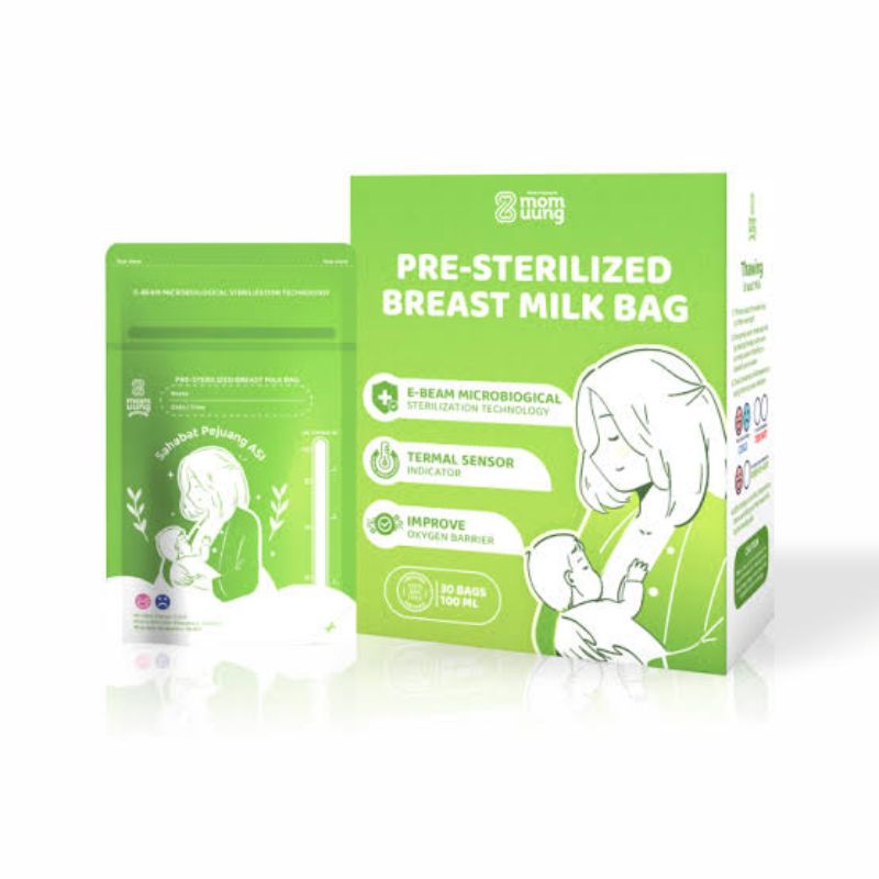 MAKASSAR! MOM UUNG PRE-STERILIZED BREAST MILK BAG 30PC - Kantong Asi