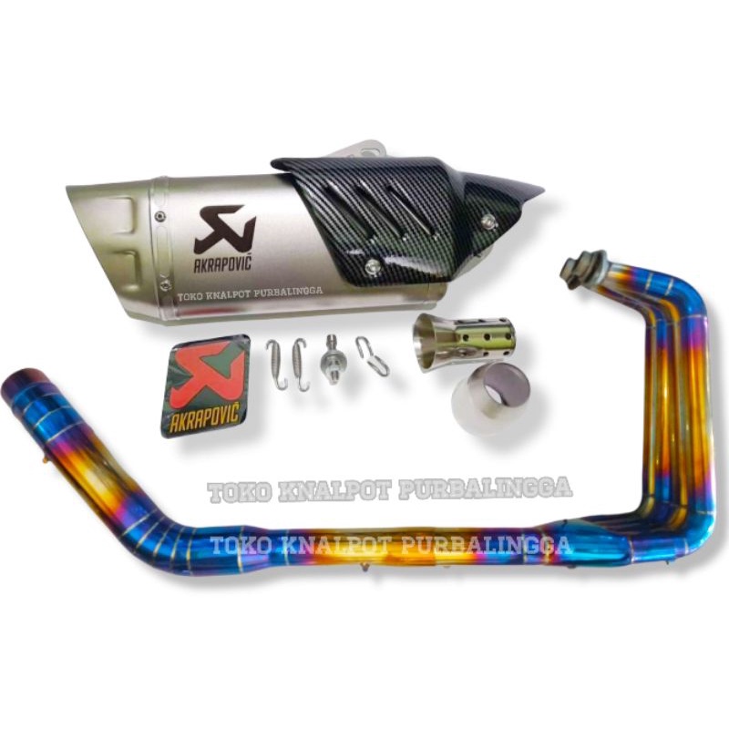 knalpot AKRAPOVIC EVOLUTION LINE full system ninja 250 fi new old karbu z250 r25 mt25 CBR 250RR head