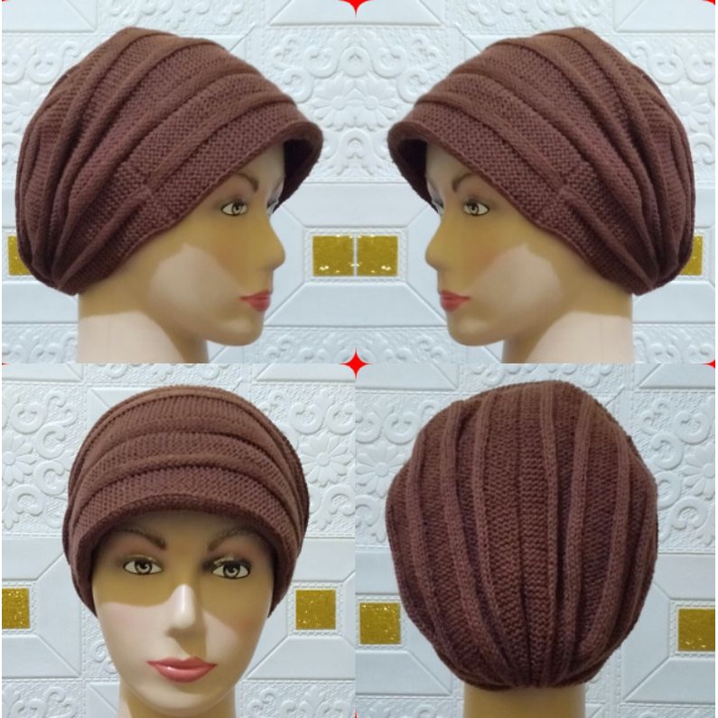 ciput rajut nenek premium  / turban rajut ibu&quot;/kupluk nenek