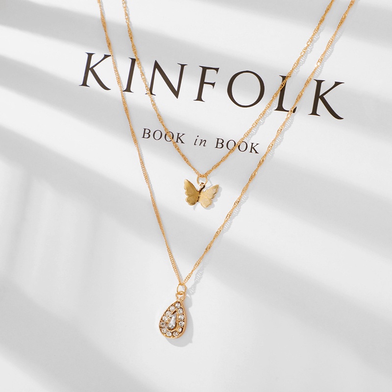 Butterfly Kalung Desain Kupu-Kupu Waterdrop Untuk Wanita