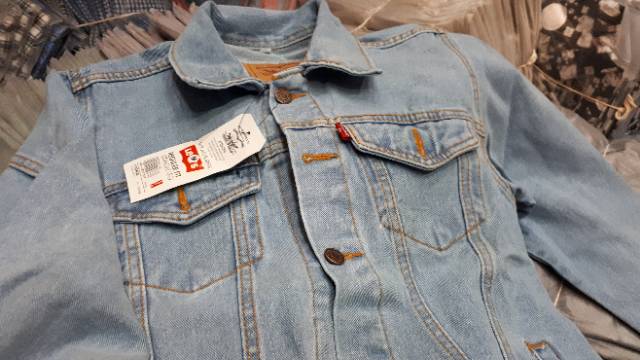 JAKET LEVIS PRIA DENIM BIRU MUDA / JAKET MASA KINI