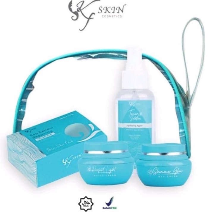 KF SKIN Paket Shimmer glowing Free Pouch / Shimmer KFSKIN BPOM / Shimmer Glow Tosca KFSKIN / skincar