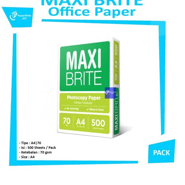 

➴ Maxi Brite 70g A4 Kertas Fotokopi / Kertas Print ✭