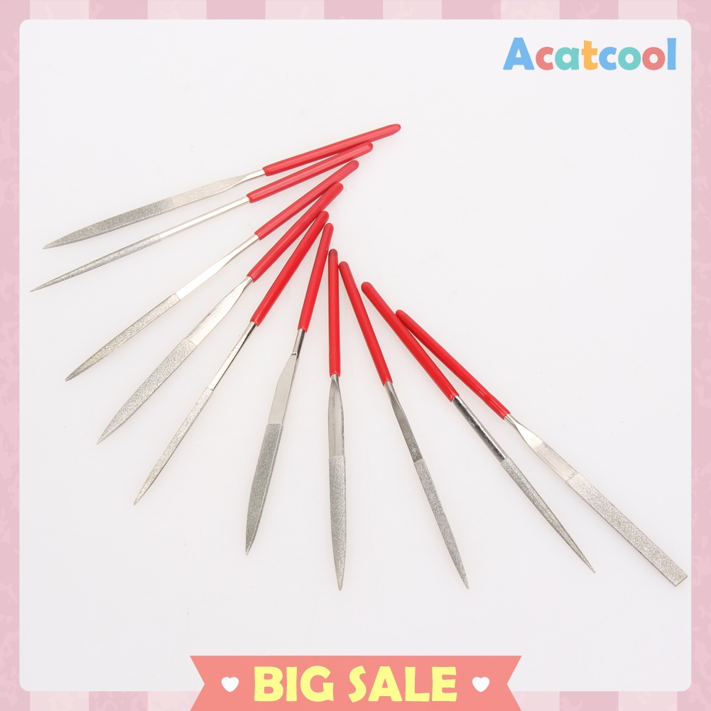 10pcs 140mm Diamond Mini Needle File Set Handy Tools for Ceramic Crafts