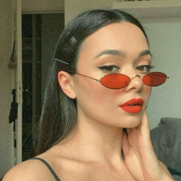 Aesthetic 90s sunglasses small oval frame / kacamata estetik y2k