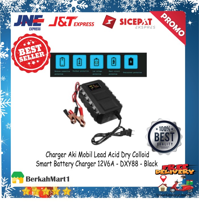 Alat Cas Aki/Accu/ Sikeo Charger Aki Mobil Motor 12V 6A dengan LCD