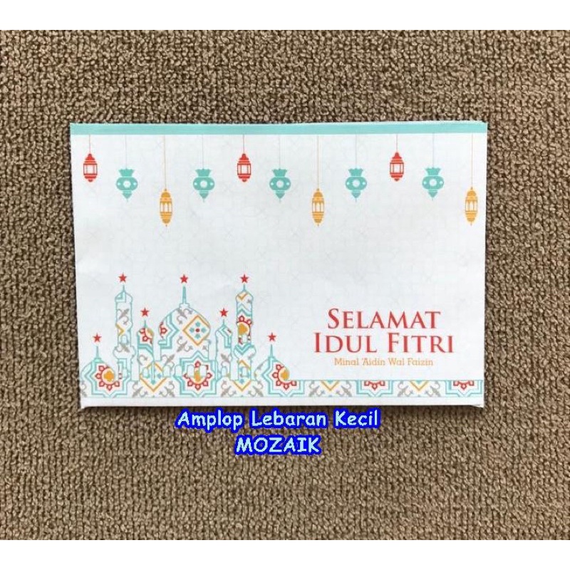 Amplop Idul Fitri Lebaran Hari Raya Kertas Angpao Lucu Lebaran 7x10cm 10pcs Eid Mubarak Glossy Tebal Premium