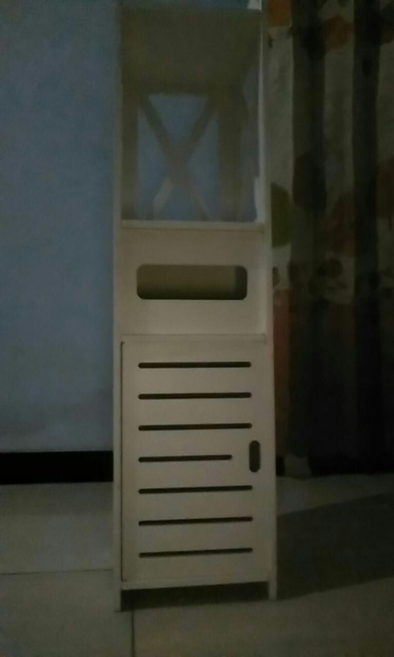 Lemari Kamar Mandi Model Minimalis Furniture Rak Shampo Sabun Handuk