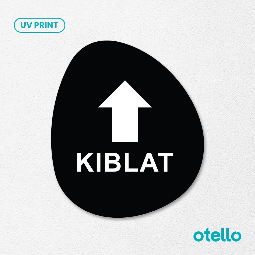 

Kiblat Sign Board Akrilik Tempel Signage Dinding Papan Label Acrylic Restoran Dinding Petunjuk Toko Cafe