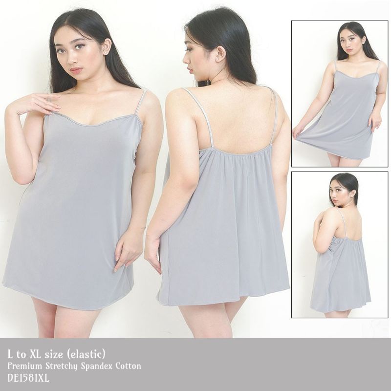 Daster wanita sexi big size jumbo melar silver 1581SDR_XL