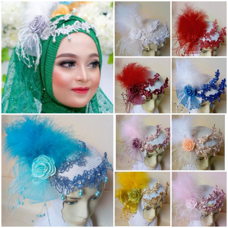 hiasan bulu&quot; murah cantik untuk pengantin / mayoret/ karnfal/ praweding