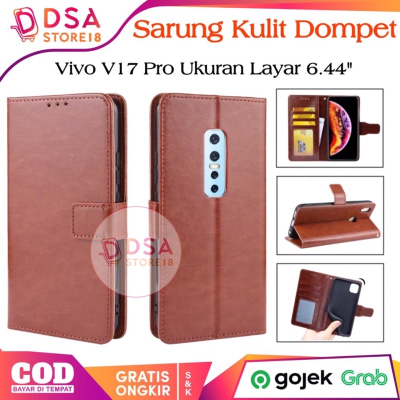 Case Vivo V17 Pro / Casing Vivo V17 Pro / Leather Case Flip Cover Wallet Dompet Hp Casing Kulit