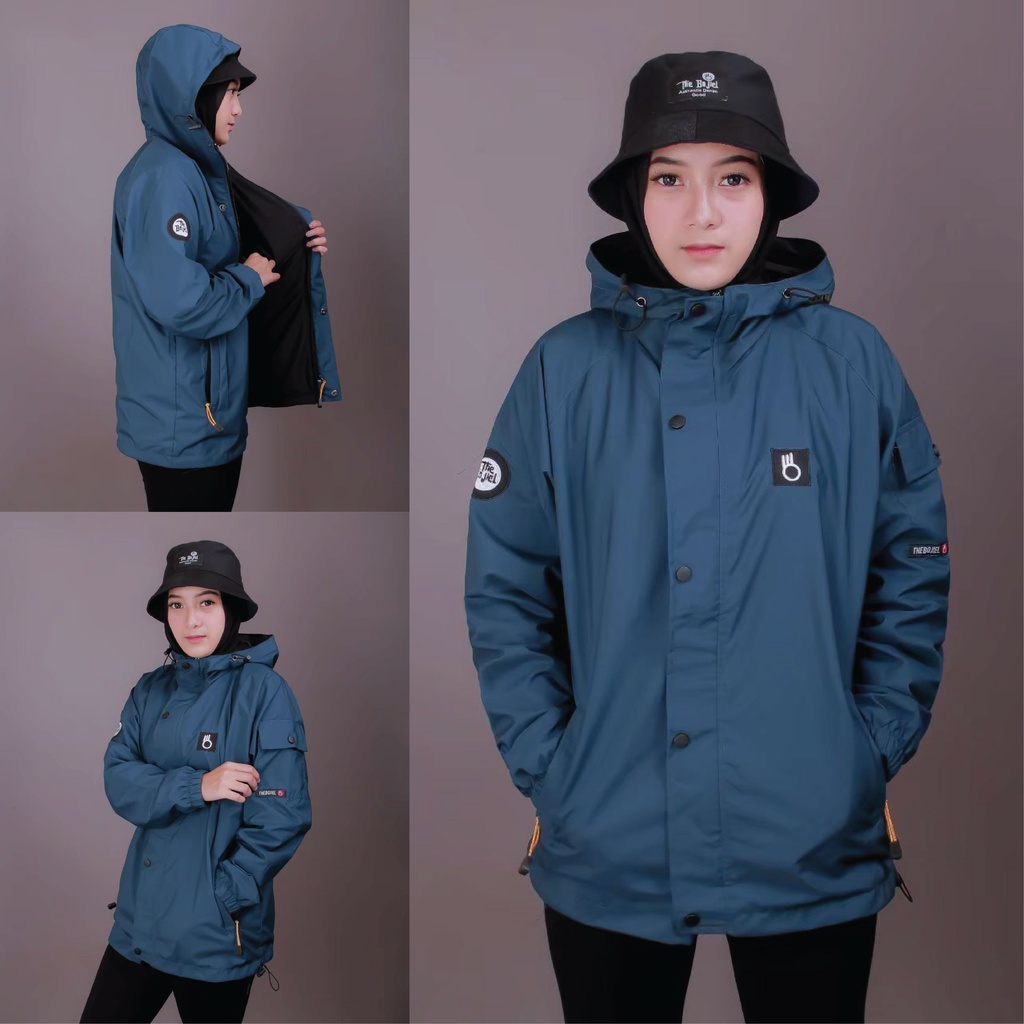 Jaket Parasut Wanita Pria Waterproof Basic Kasual Windbreaker Original Distro The Bojiel