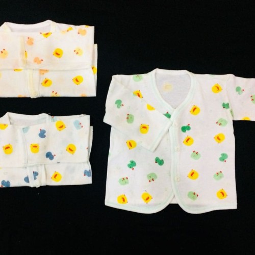 Baju bayi Newborn Katun Tebal Lengan Panjang Motif Pakaian Kaos Anak Bayi baru lahir