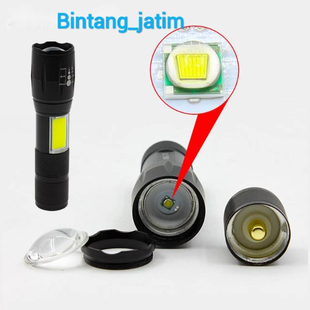 senter swat polisi cob/ senter police/ senter polisi mini t8 zoom