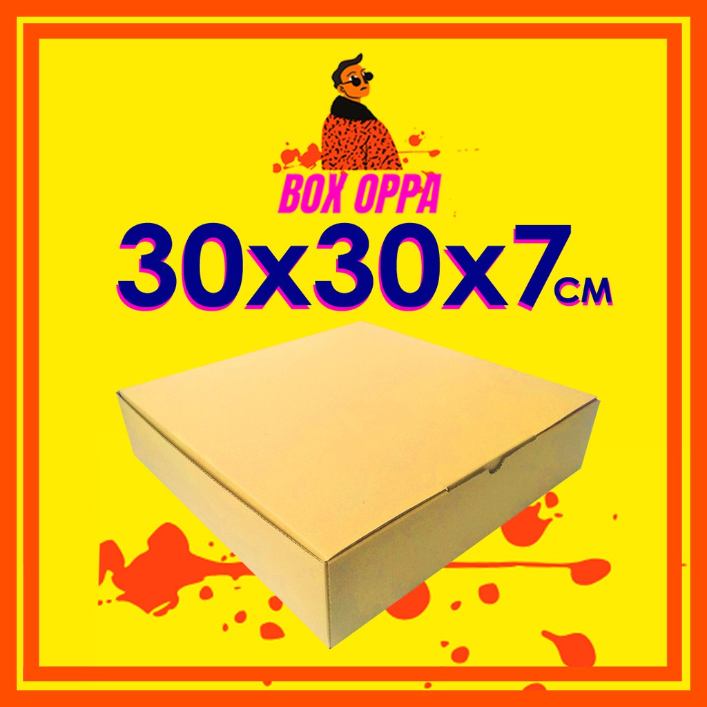 

Kardus Dus box uk 30x30x7 cm (ECER) Die Cut Kotak Packing Baju pizza hampers snackbox donut