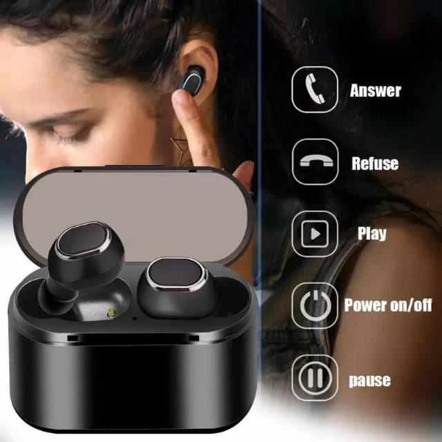 Headset Bluetooth Sport Air TWS18 Wireless Earphone TWS 18 Versi 5 Auto Pairing