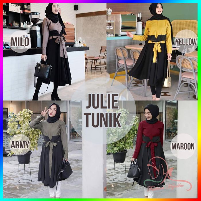 Tunik busui / atasan muslim wanita / Grosir baju murah : Julie tunik