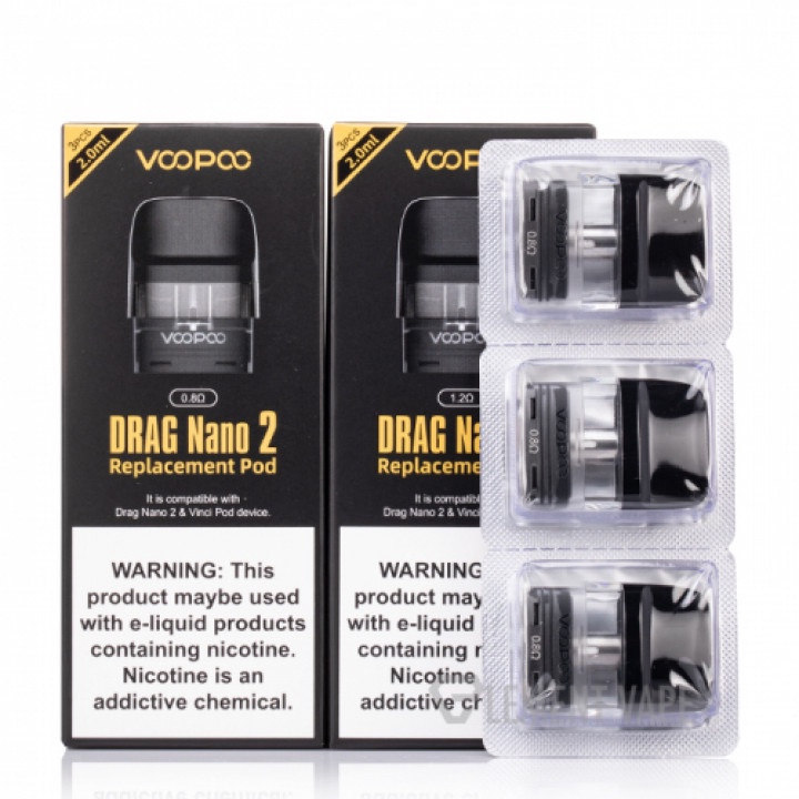 CARTRIDGE DRAG NANO 2 POD KIT ORIGINAL 100% 0.8 OHM