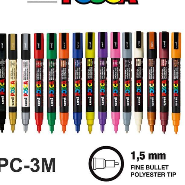 

Diskon!!Uni POSCA PC-3M Marker Pen - Fine Tip