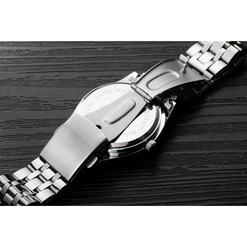 Jam Tangan Pria Elegan Anti Air Stainless Steel Fashion Premium Men Business Watch Import JT15A