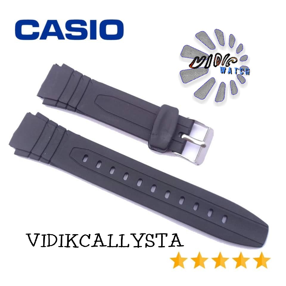 Strap tali jam Tangan Casio W-753 W 753 W753 free spring bars