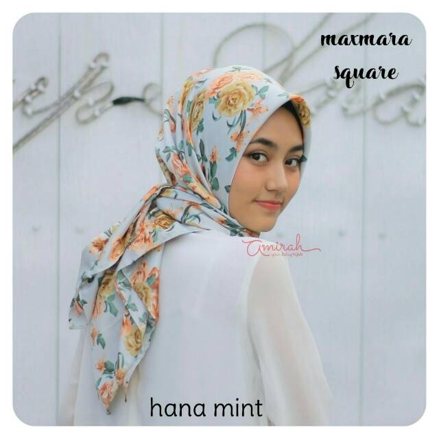 Segiempat maxmara hana / maxmara square / jilbab maxmara murah / hijab maxmara