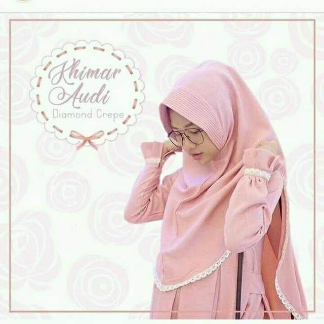 KHIMAR AUDY/GROSIR TERMURAH ASLI BARANG ORI/BAHAN DIAMOND CREPE/RENDA SESUAI Di ON MODEL-2