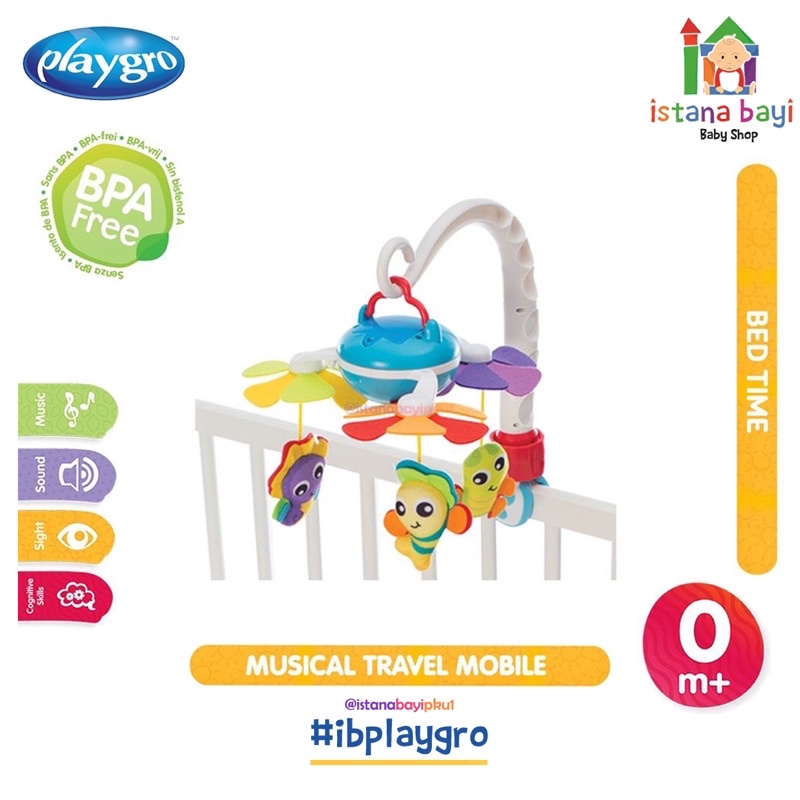 PLAYGRO MUSICAL MOBILE/MAINAN BOX BAYI/GANTUNGAN STROLLER/MAINAN BAYI