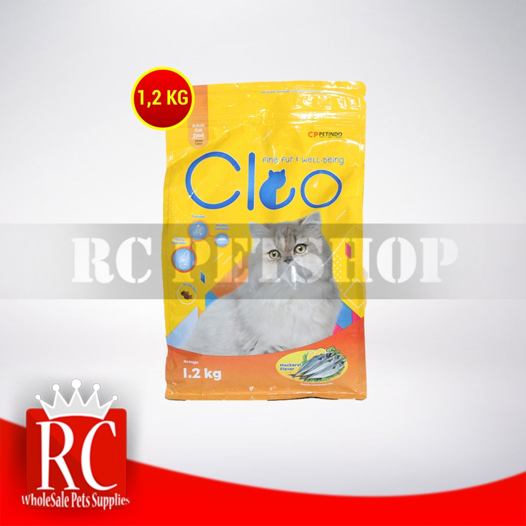 Makanan Kering Kucing dewasa CLEO Mackerel 1.2 kg dry food adult Murah