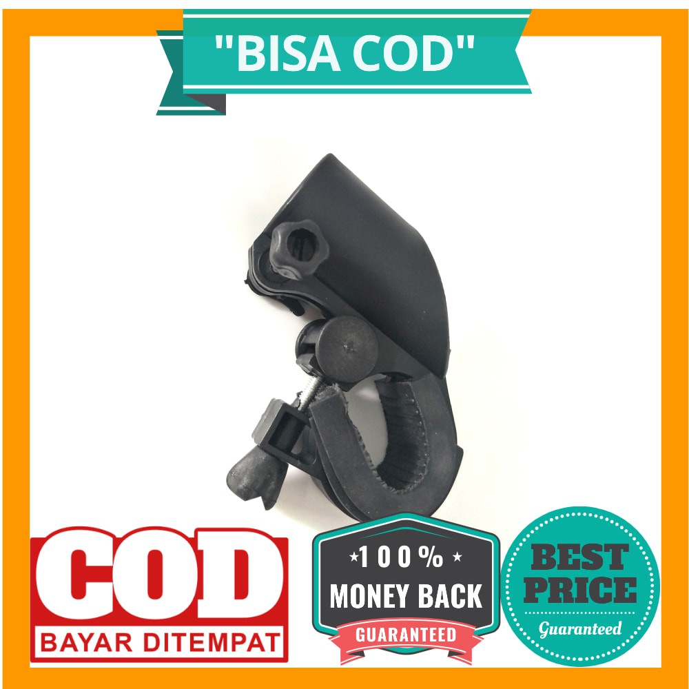 BISA COD TaffLED Gun Bike Bracket Mount Holder for Flashlight - AB-2955 - Black