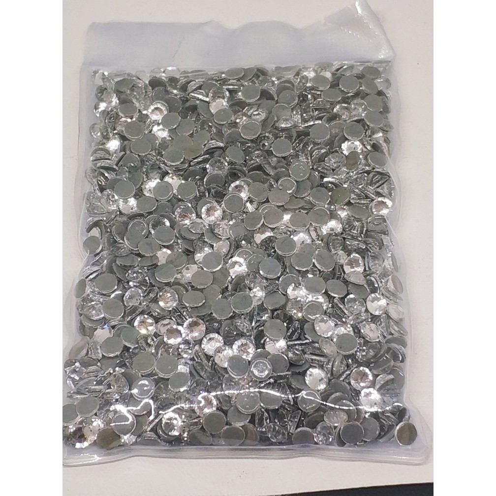 Hotfix / Rhinestone Kw1 Swarovski ss12, Putih, Putih AB 10 gross