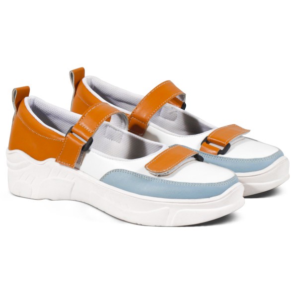 Sepatu Slip On Wanita Terbaru V 7501 Brand Varka Sepatu Tali Wanita Santai Jalan Jalan Harga Murah Berkualitas - Putih