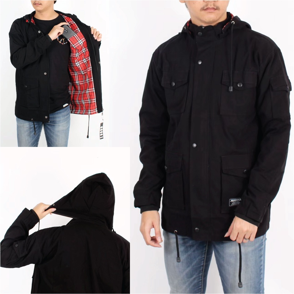 Jaket Parka Kanvas Pria Wanita Premium Original Distro Wangkers