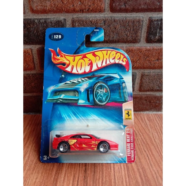 hotwheels ferrari merah f355 challenge red base besi
