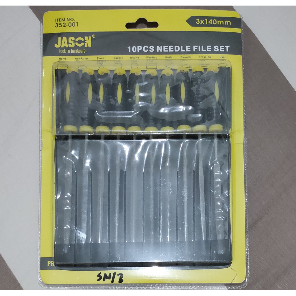 10 pcs kikir datar bulat jason penghalus kayu besi metal needle file