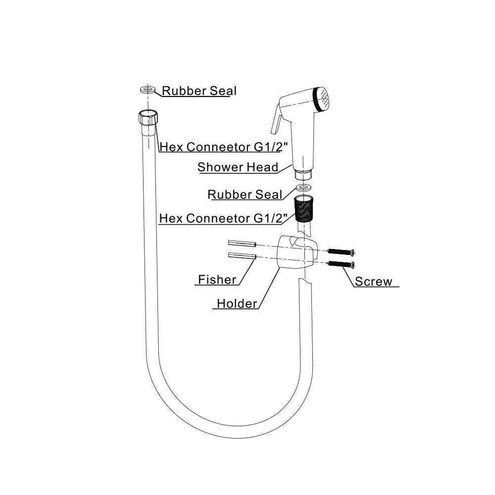 Toilet Shower Set Merk FRAP Type IF001-2 ukuran 1/2 inch