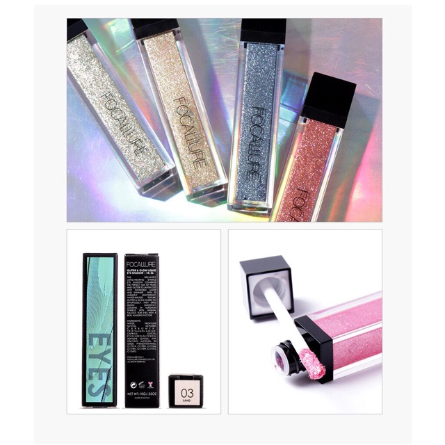 Focallure Glitter &amp; Glow Liqud Eyeshadow Original FA56