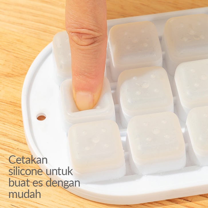 Vana Cetakan Es Batu Modern Sekali Tekan Jadi Dengan Wadah Kotak Akrilik Aesthetic Ice Tray Praktis Gratis Sekop