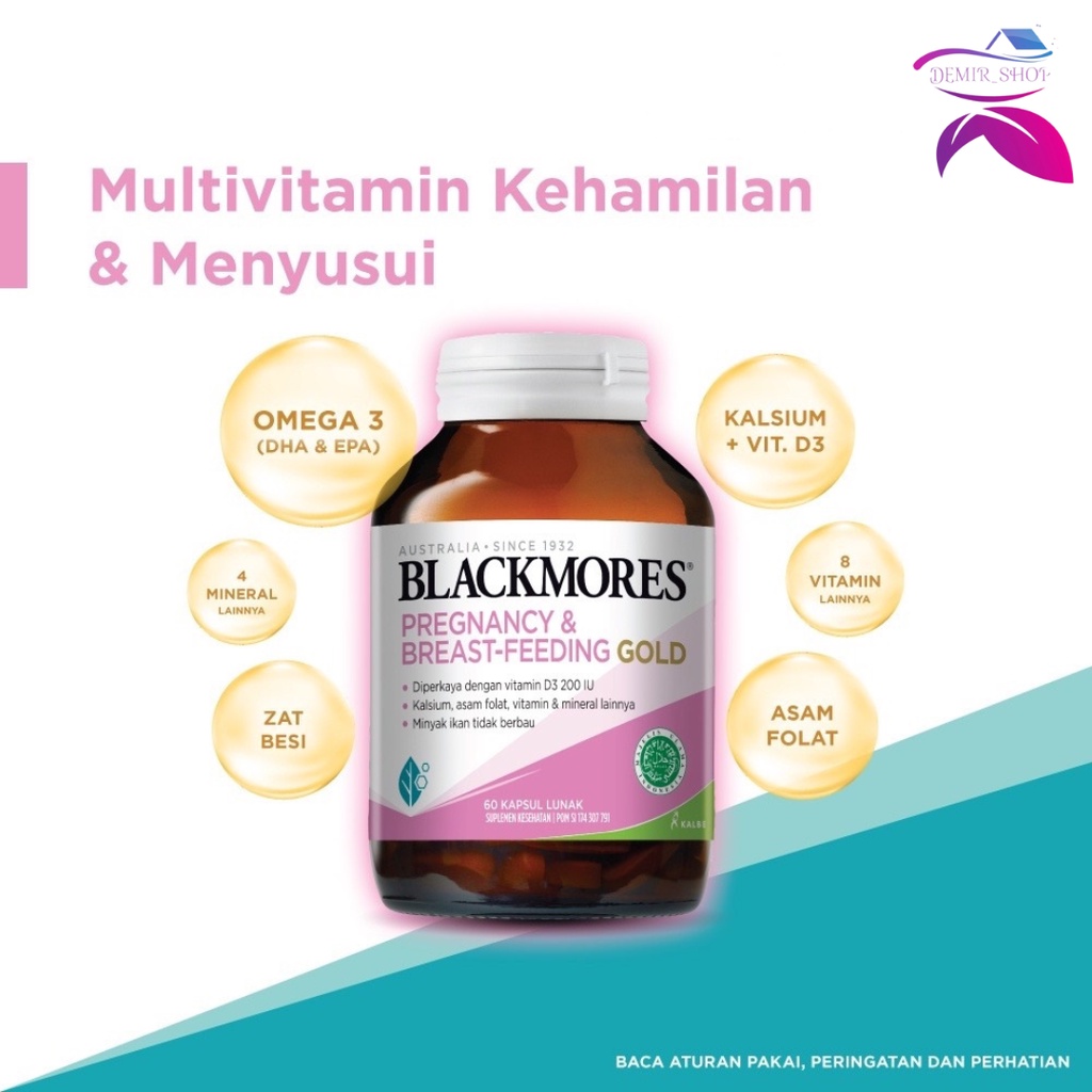 Blackmores Pregnancy &amp; Breast - Feeding Gold (120) / Multivitamin Ibu Hamil &amp; Menyusui