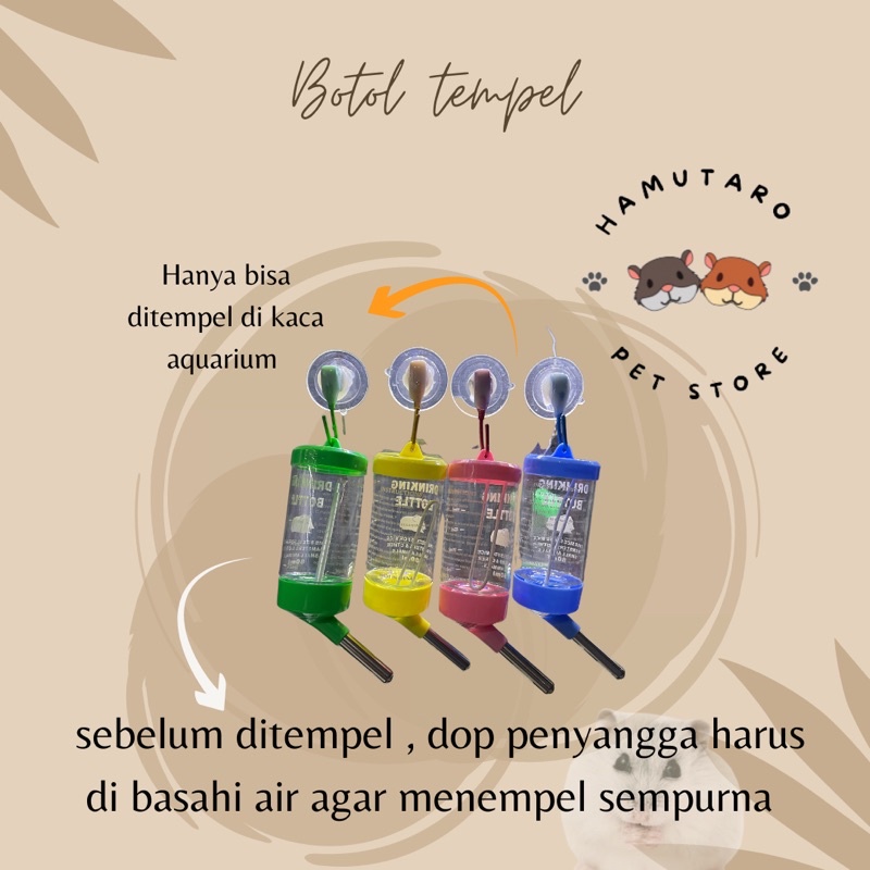 Cantelan botol minum hamster cantelan botol kandang aquarium