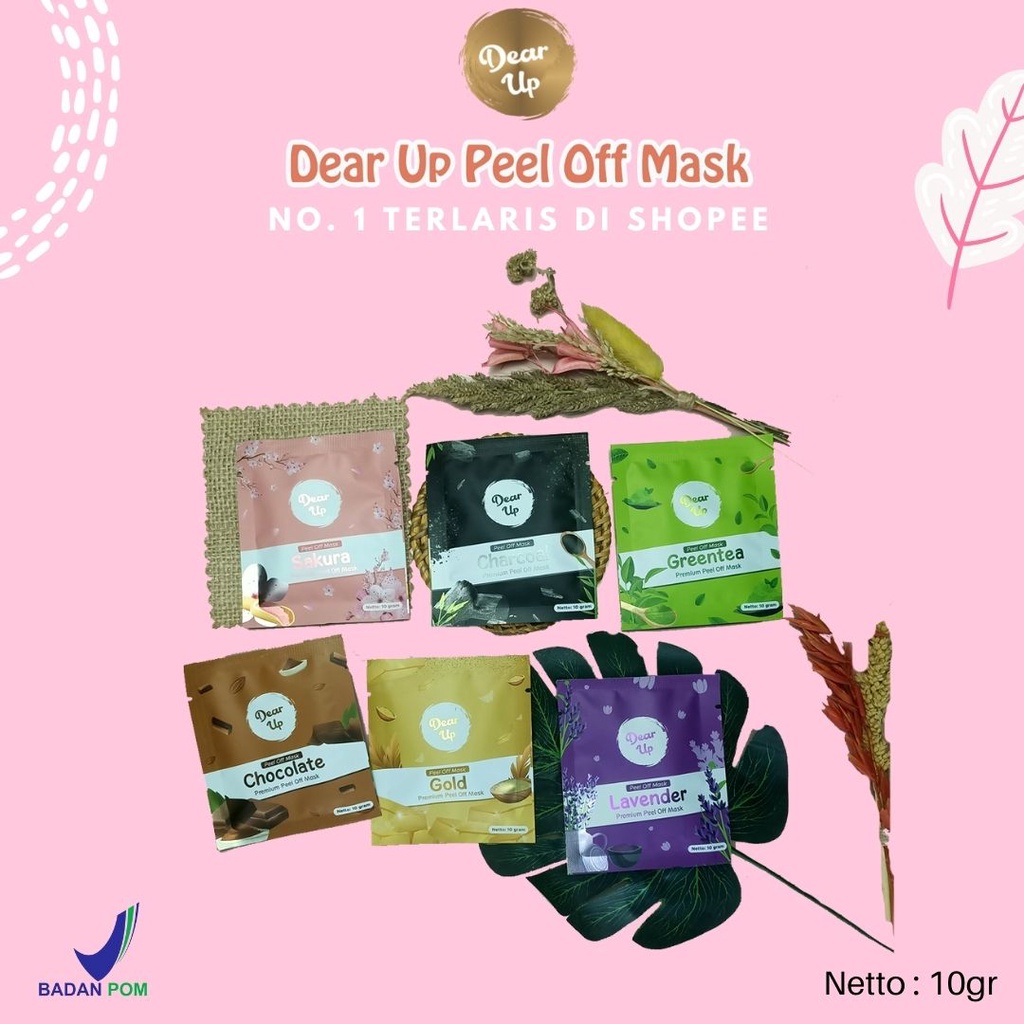 DEAR UP Peel Off Mask | Masker Wajah | Peel Off Mask (✔ BPOM)