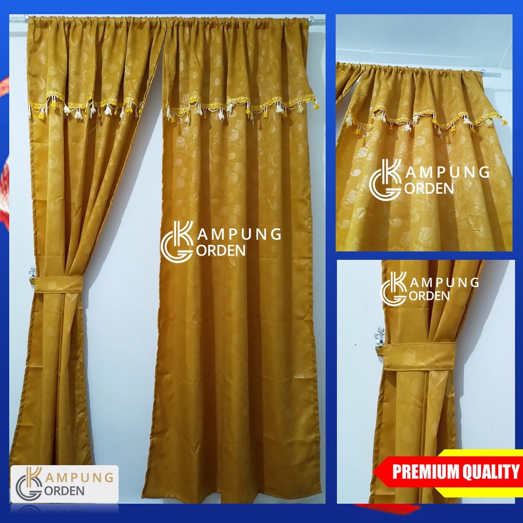 GORDEN SERUT PONI  RUMBAI  EMBOS TEBAL POLOS WARNA GOLD PANJANG