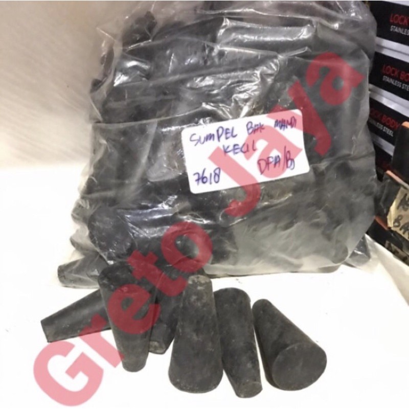 ( Kecil ) Sumpel Karet Bak Mandi Penutup Pembuangan Sumbat Tutup Penyumbat Air Water Pam Bersih Pdam