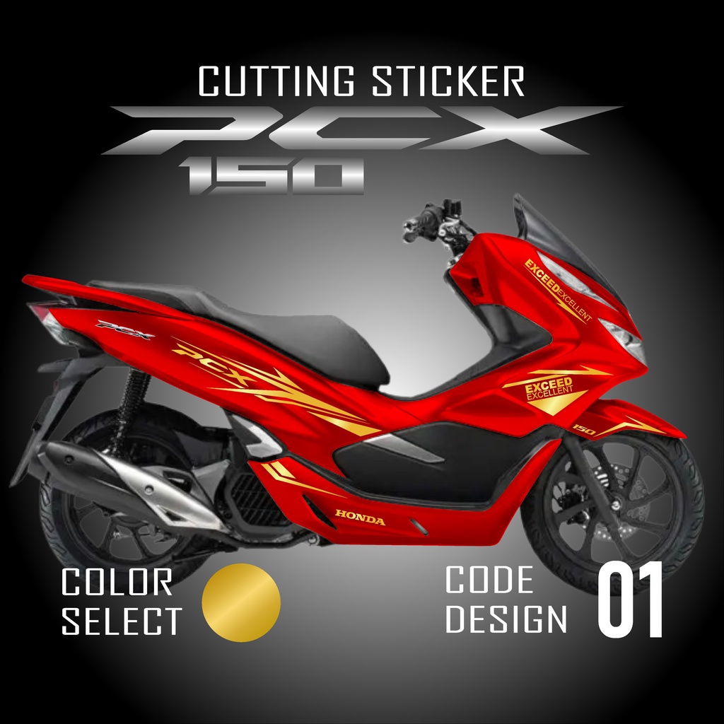 COD Cutting Sticker PCX 150 New - Stiker Striping Lis Timbul Variasi Motor Honda New PCX 150 Warna S