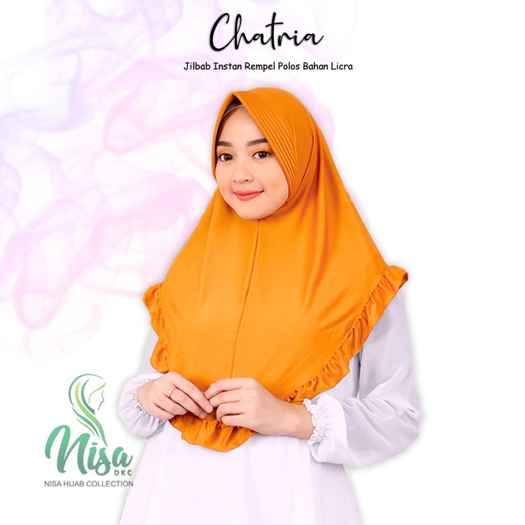 Jilbab Instan Hijab Rempel Polos Chatria Kerudung Licra Idola Dailyhijab