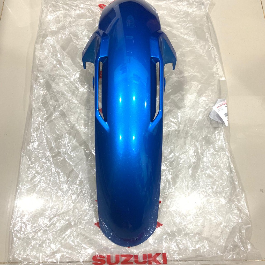 SPAKBOR DEPAN SATRIA FU INJEKSI 150 BIRU GP ORIGINAL SGP